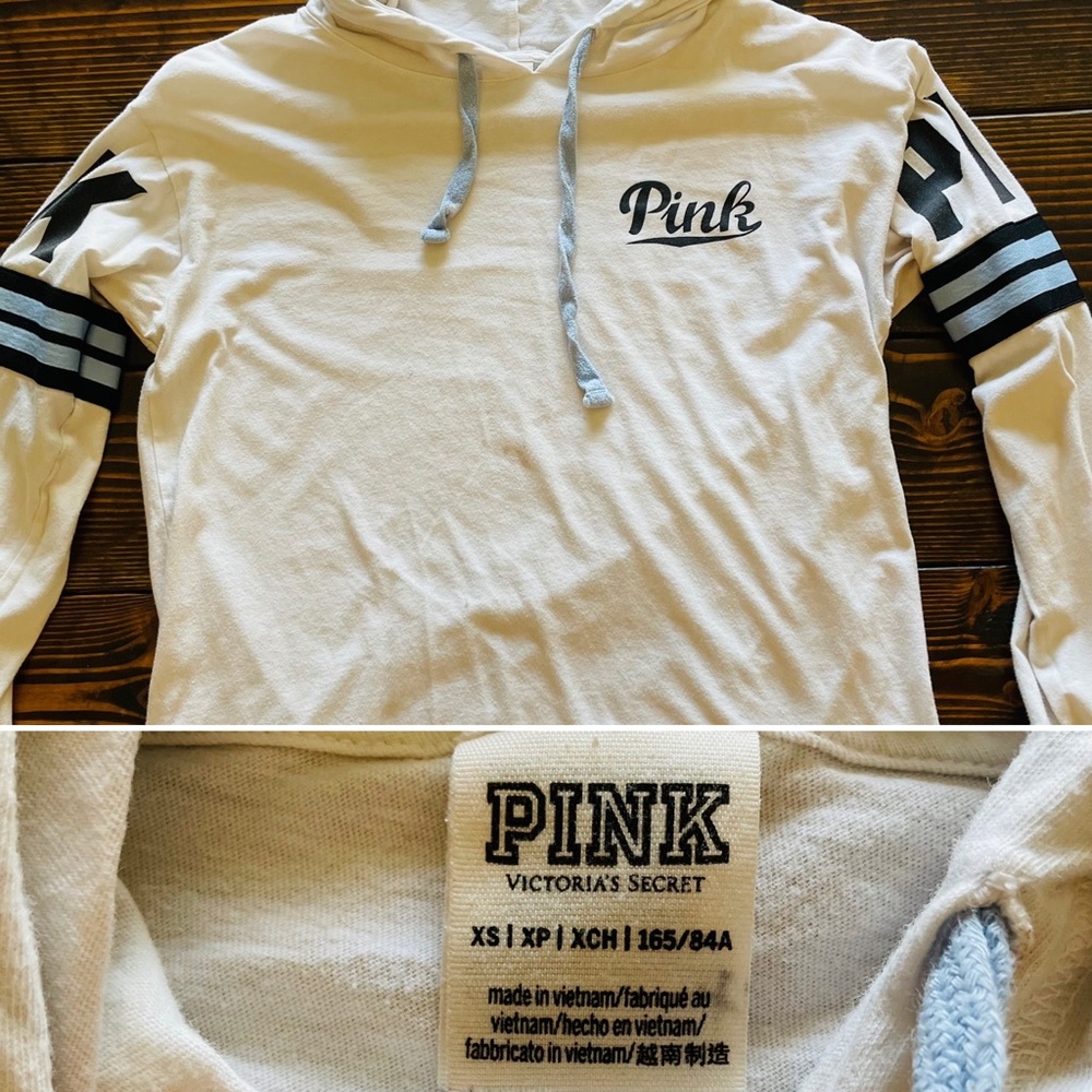 PINK by Victoria Secret hooded long sleeve top